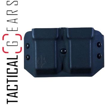 BLACK TRIDENT® DOUBLE MAG CARRIER 9MM/.40 S&W SCHWARZ